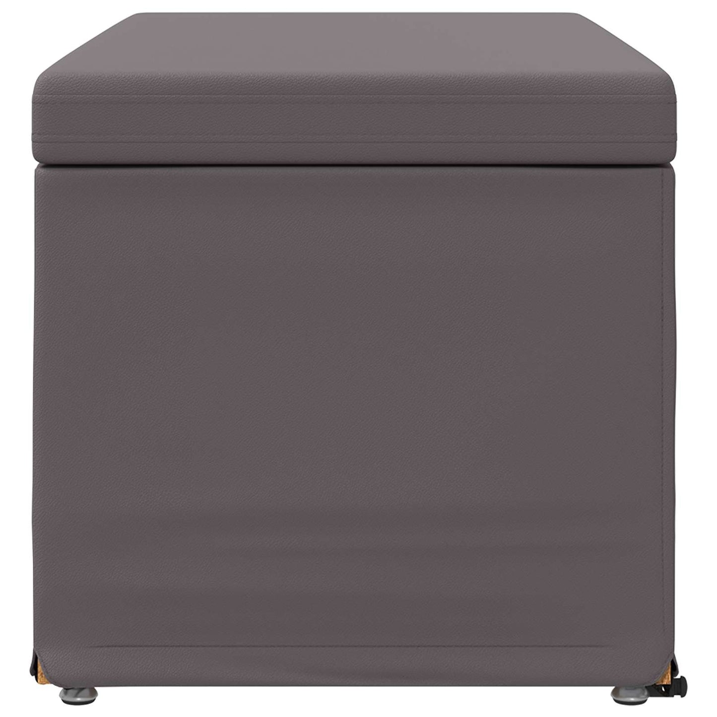 Kruk Grijs 81 x 41 x 40 cm Nepleer en Gefabriceerd Hout