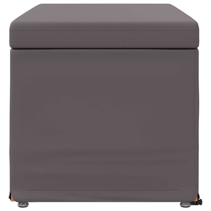 Kruk Grijs 81 x 41 x 40 cm Nepleer en Gefabriceerd Hout