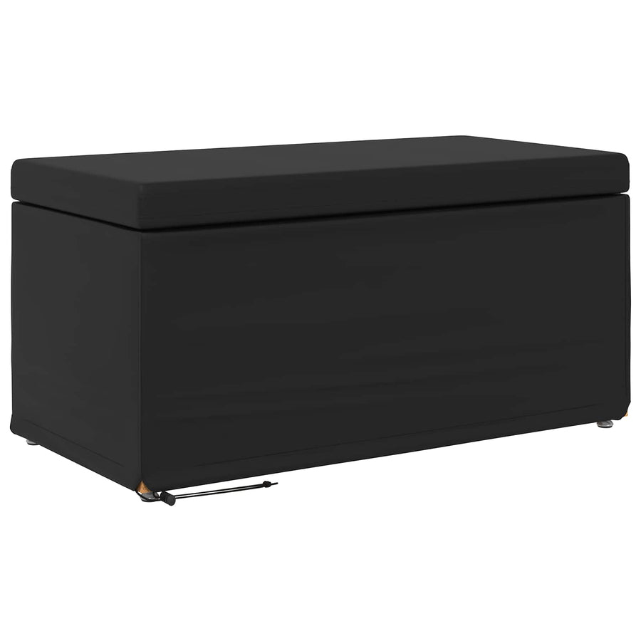 Kruk Zwart 81 x 41 x 40 cm Nepleer en Gefabriceerd Hout