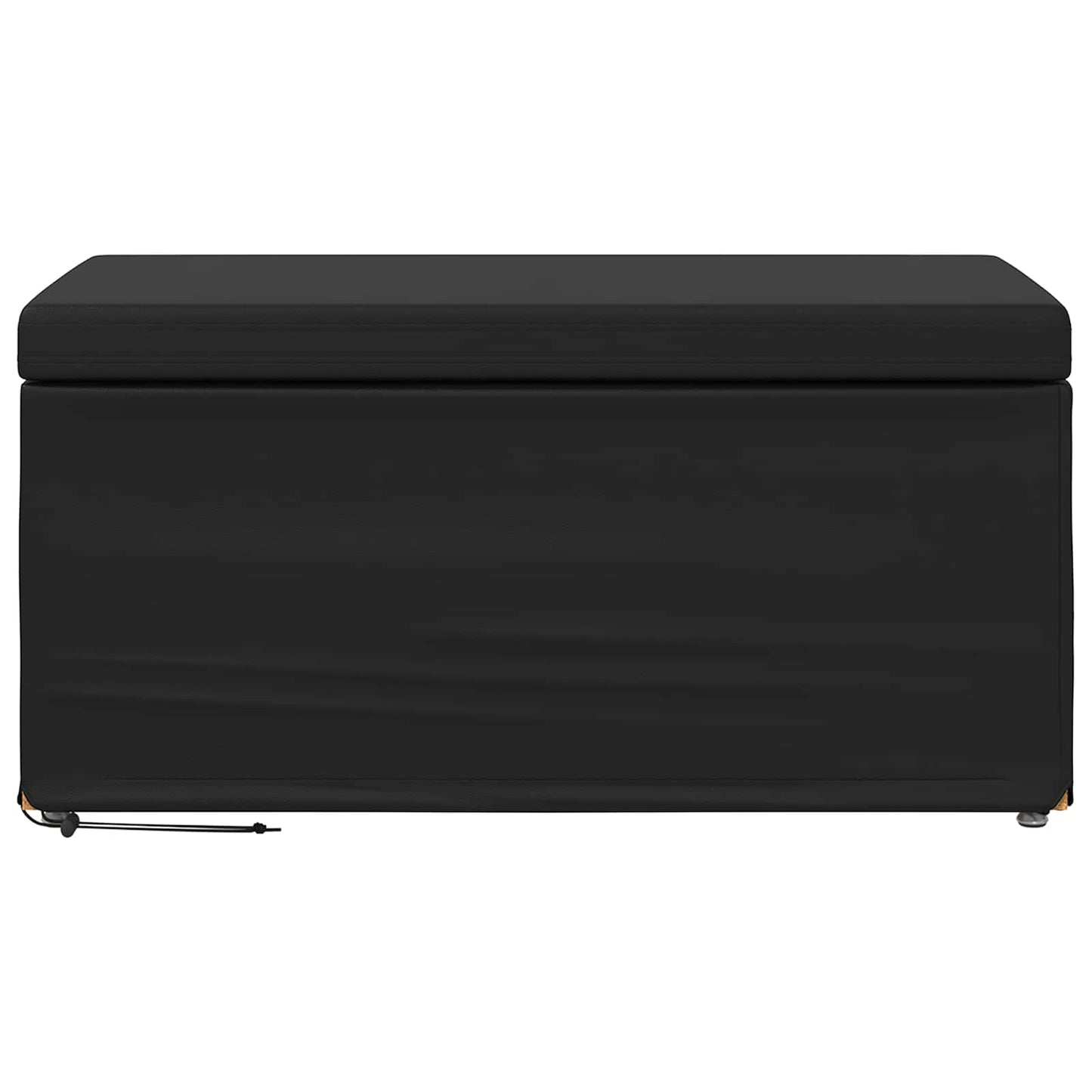 Kruk Zwart 81 x 41 x 40 cm Nepleer en Gefabriceerd Hout