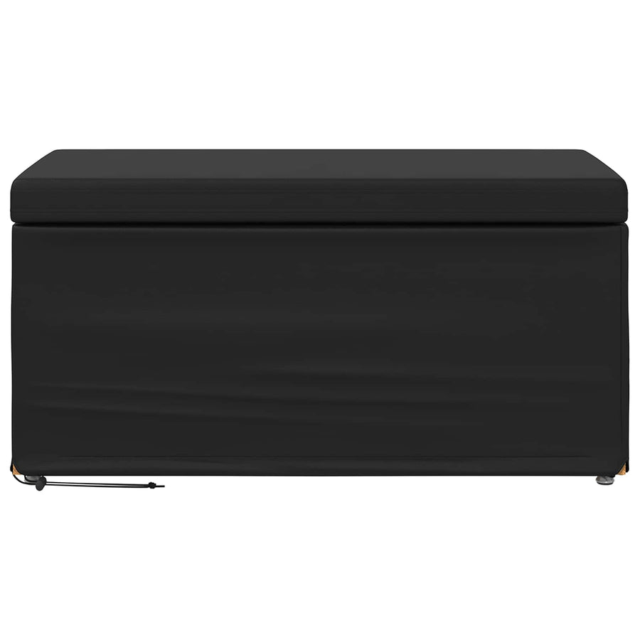 Kruk Zwart 81 x 41 x 40 cm Nepleer en Gefabriceerd Hout