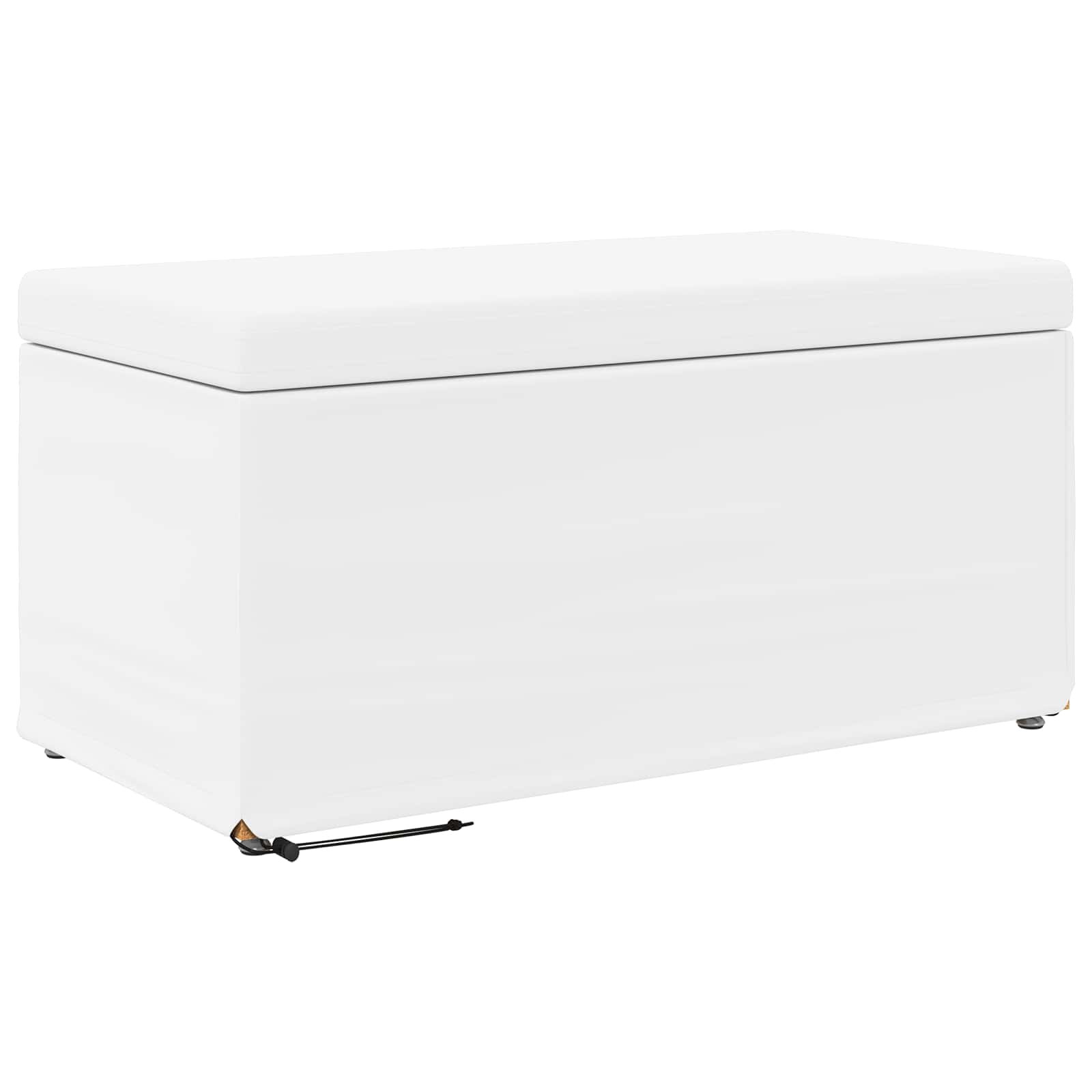 Kruk Wit 81 x 41 x 40 cm Nepleer en Gefabriceerd Hout