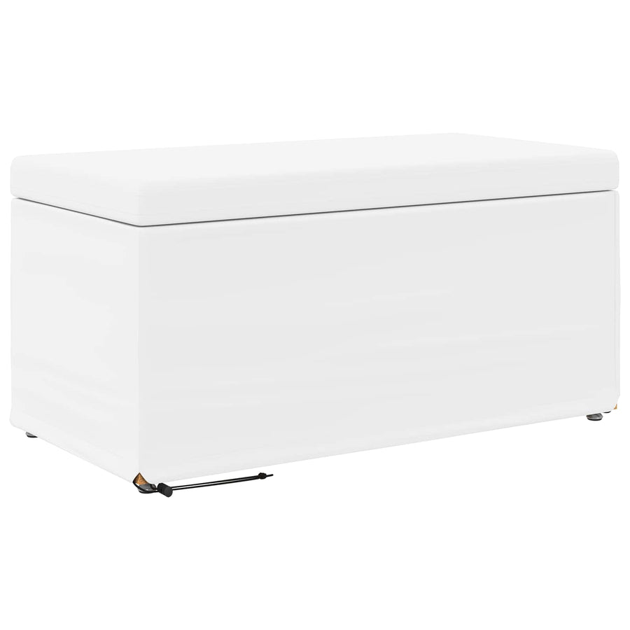 Kruk Wit 81 x 41 x 40 cm Nepleer en Gefabriceerd Hout