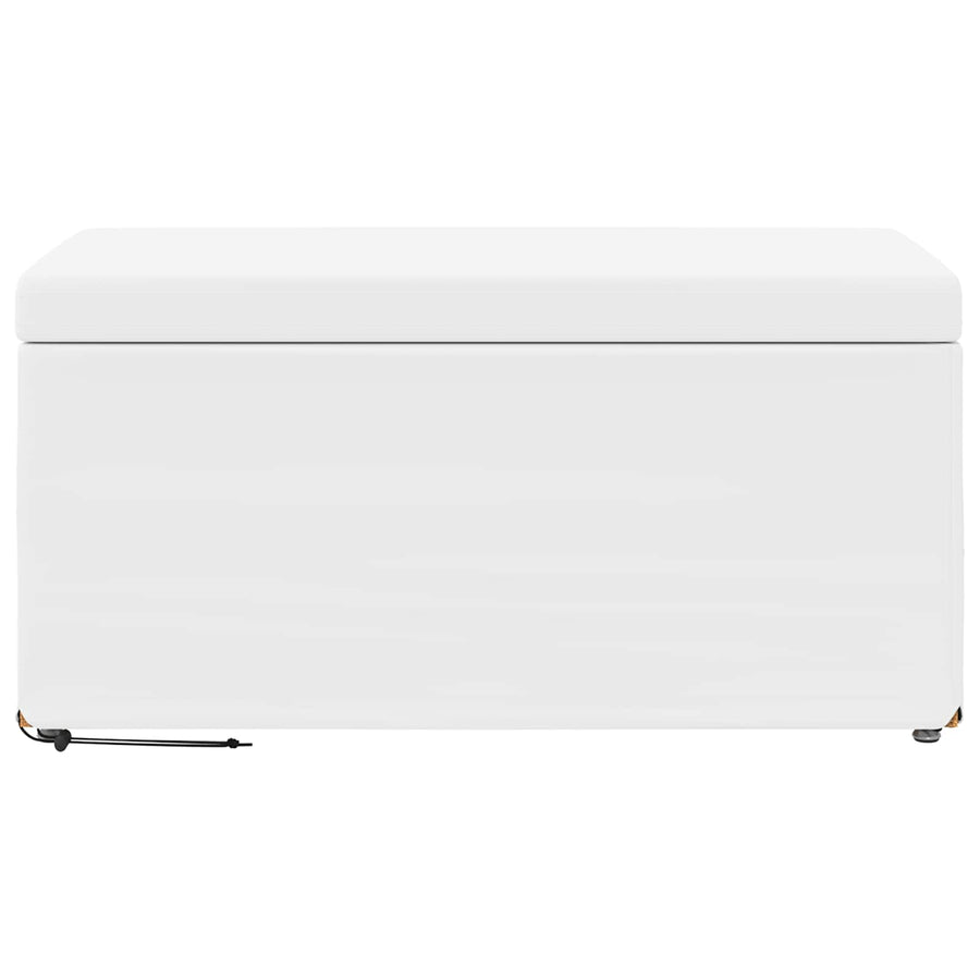 Kruk Wit 81 x 41 x 40 cm Nepleer en Gefabriceerd Hout