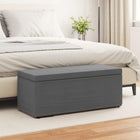 Ottoman Dark Grey 101 x 41 x 40 cm Fabric and Engineered Wood