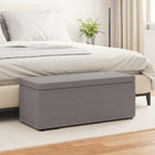 Kruk 101x41x40 cm stof geëngineerd hout taupe