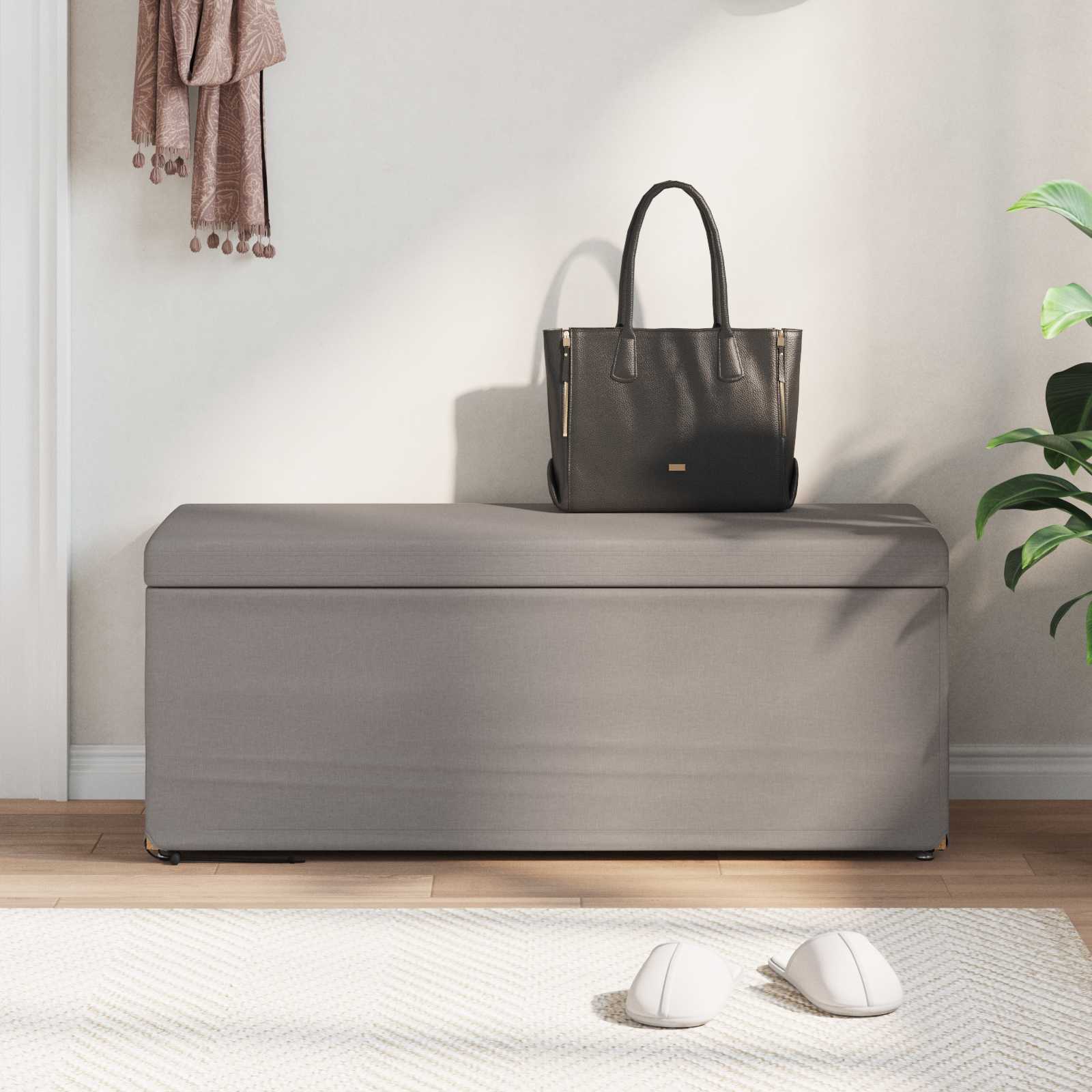 Kruk Taupe 101 x 41 x 40 cm Stof en Geëngineerd Hout