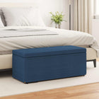 Kruk blauw 101x41x40 cm stof geëngineerd hout