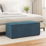 Kruk blauw 101x41x40 cm velvet gefabriceerd hout