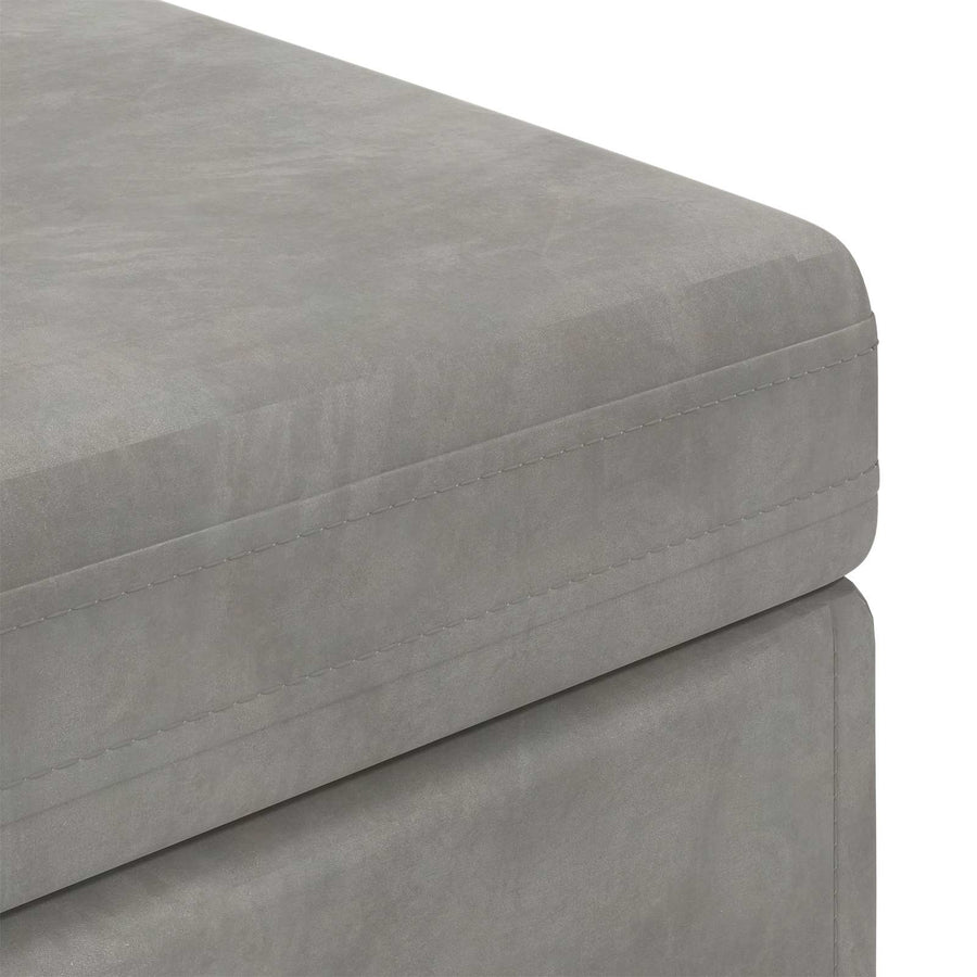 Kruk Lichtgrijs 101 x 41 x 40 cm Velvet en Gefabriceerd Hout