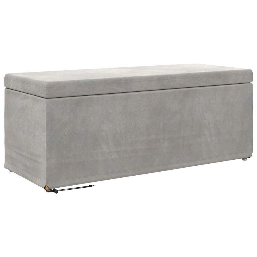 Kruk Lichtgrijs 101 x 41 x 40 cm Velvet en Gefabriceerd Hout
