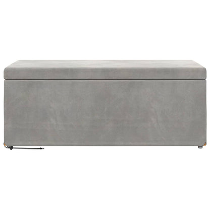 Kruk Lichtgrijs 101 x 41 x 40 cm Velvet en Gefabriceerd Hout