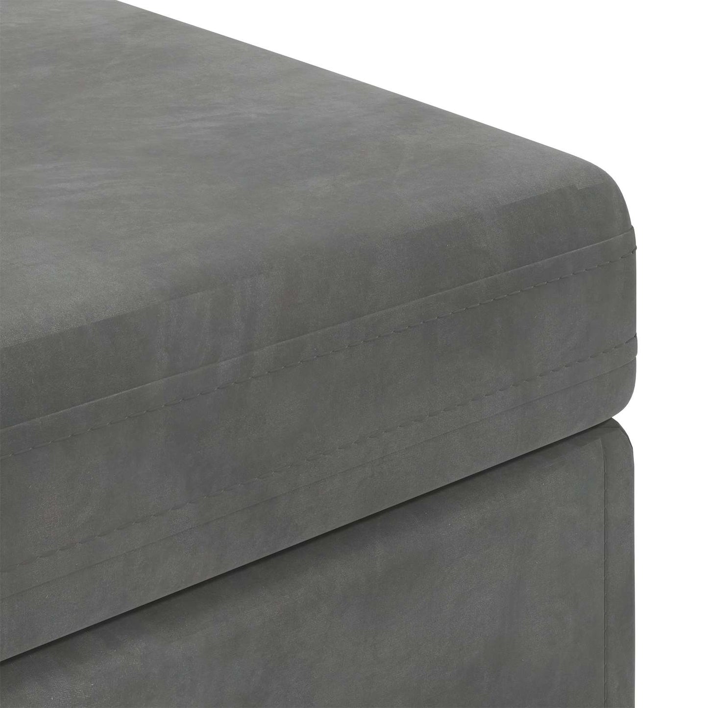 Kruk Donkergrijs 101 x 41 x 40 cm Velvet en Gefabriceerd Hout