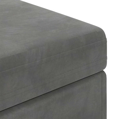 Kruk Donkergrijs 101 x 41 x 40 cm Velvet en Gefabriceerd Hout