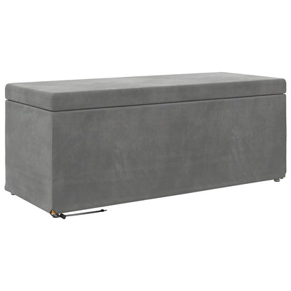 Kruk Donkergrijs 101 x 41 x 40 cm Velvet en Gefabriceerd Hout