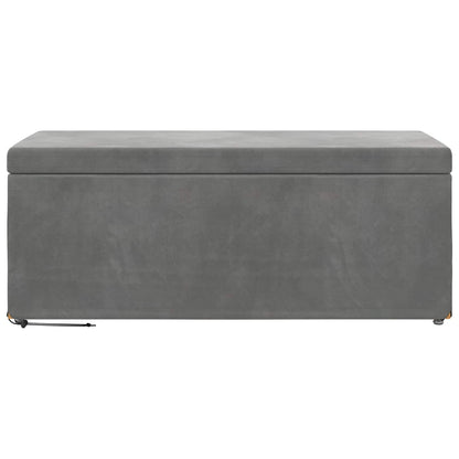 Kruk Donkergrijs 101 x 41 x 40 cm Velvet en Gefabriceerd Hout