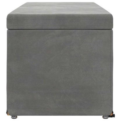Kruk Donkergrijs 101 x 41 x 40 cm Velvet en Gefabriceerd Hout