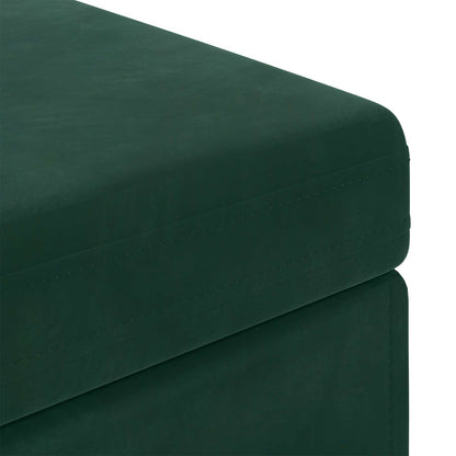 Kruk Donkergroen 101 x 41 x 40 cm Velvet en Gefabriceerd Hout