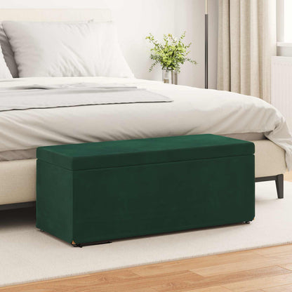 Kruk Donkergroen 101 x 41 x 40 cm Velvet en Gefabriceerd Hout