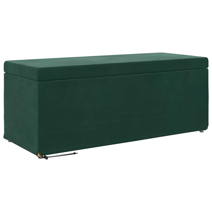 Kruk Donkergroen 101 x 41 x 40 cm Velvet en Gefabriceerd Hout