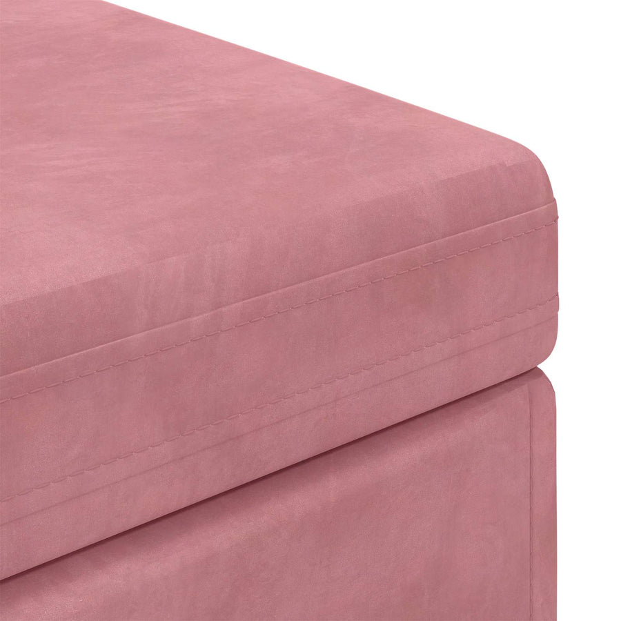 Kruk Roze 101 x 41 x 40 cm Velvet en Gefabriceerd Hout