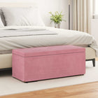 Kruk roze 101x41x40 cm velvet gefabriceerd hout