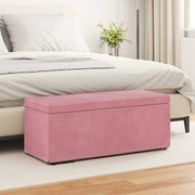 Kruk roze 101x41x40 cm velvet gefabriceerd hout