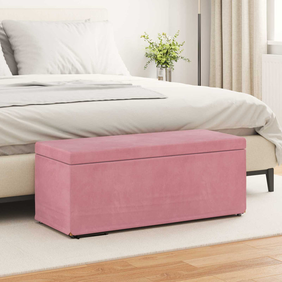 Kruk Roze 101 x 41 x 40 cm Velvet en Gefabriceerd Hout