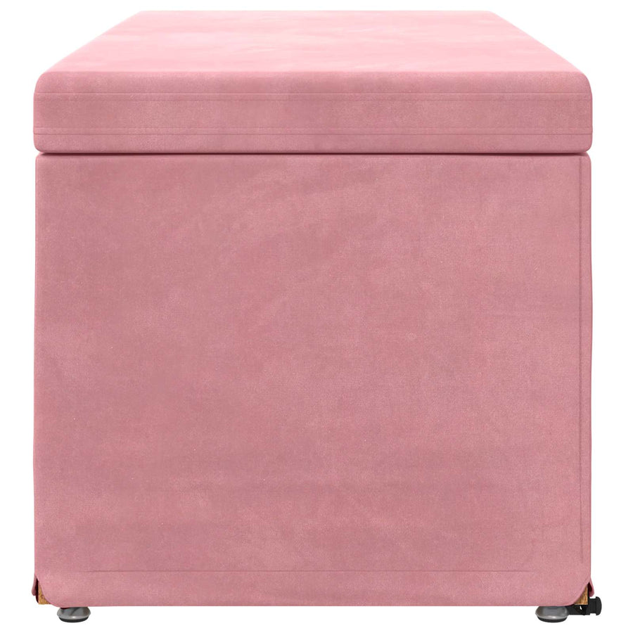 Kruk Roze 101 x 41 x 40 cm Velvet en Gefabriceerd Hout