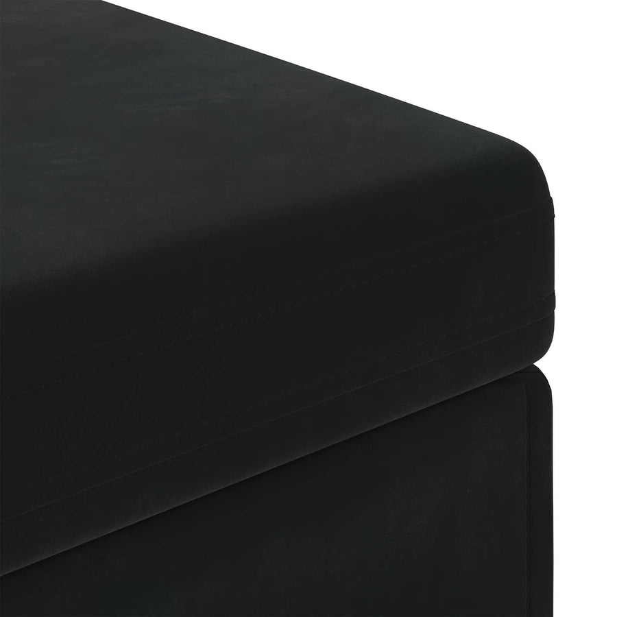 Kruk Zwart 101 x 41 x 40 cm Velvet en Gefabriceerd Hout