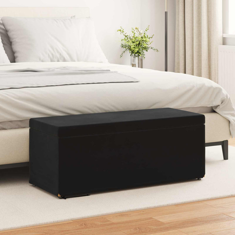 Kruk Zwart 101 x 41 x 40 cm Velvet en Gefabriceerd Hout