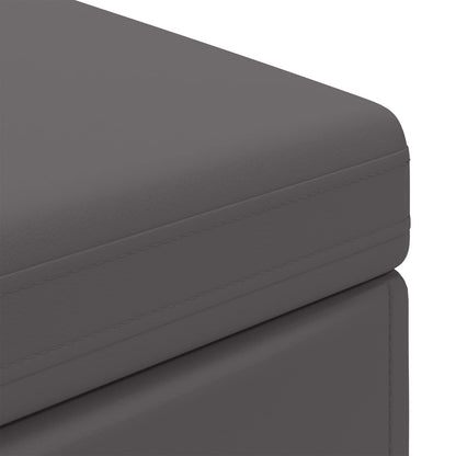 Kruk Grijs 101 x 41 x 40 cm Nepleer en Gefabriceerd Hout