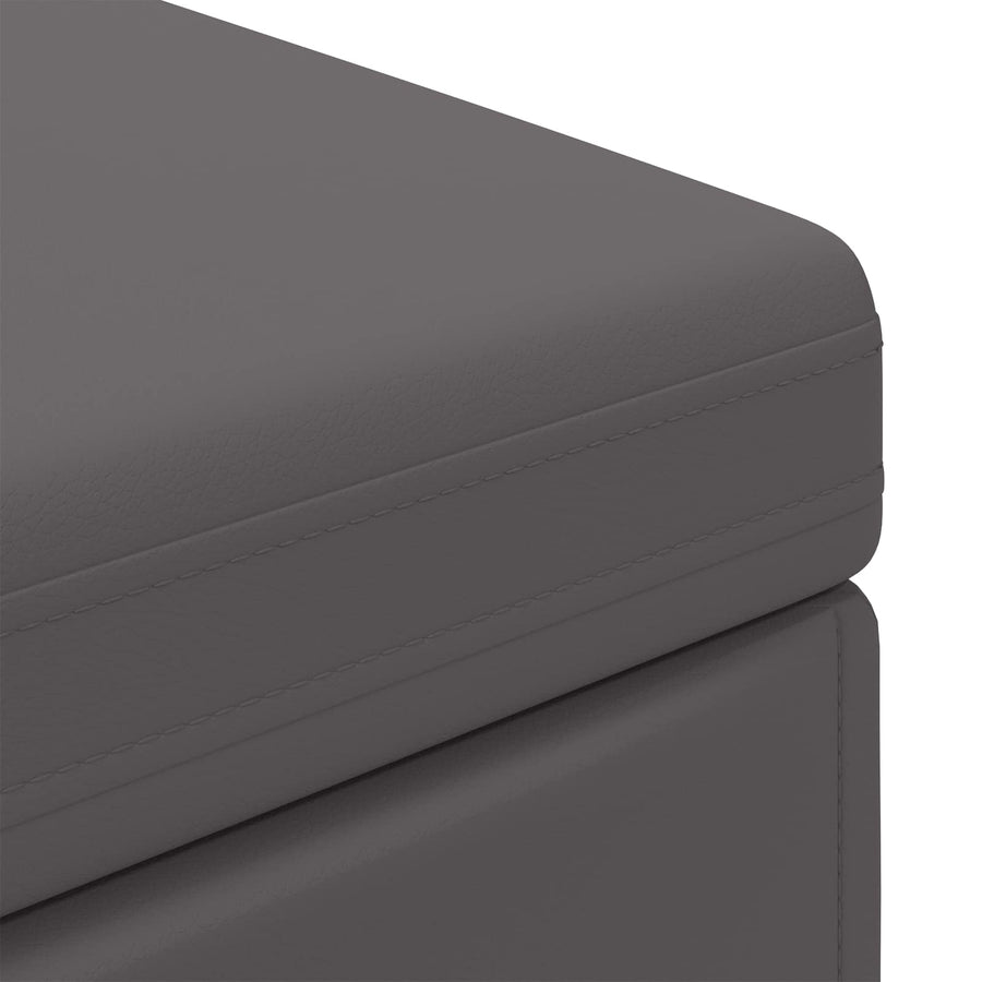 Kruk Grijs 101 x 41 x 40 cm Nepleer en Gefabriceerd Hout