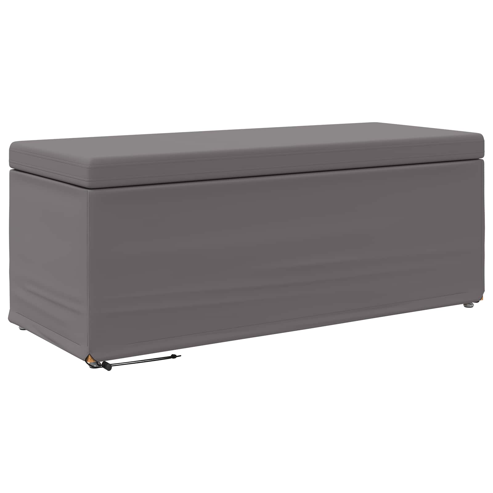 Kruk Grijs 101 x 41 x 40 cm Nepleer en Gefabriceerd Hout