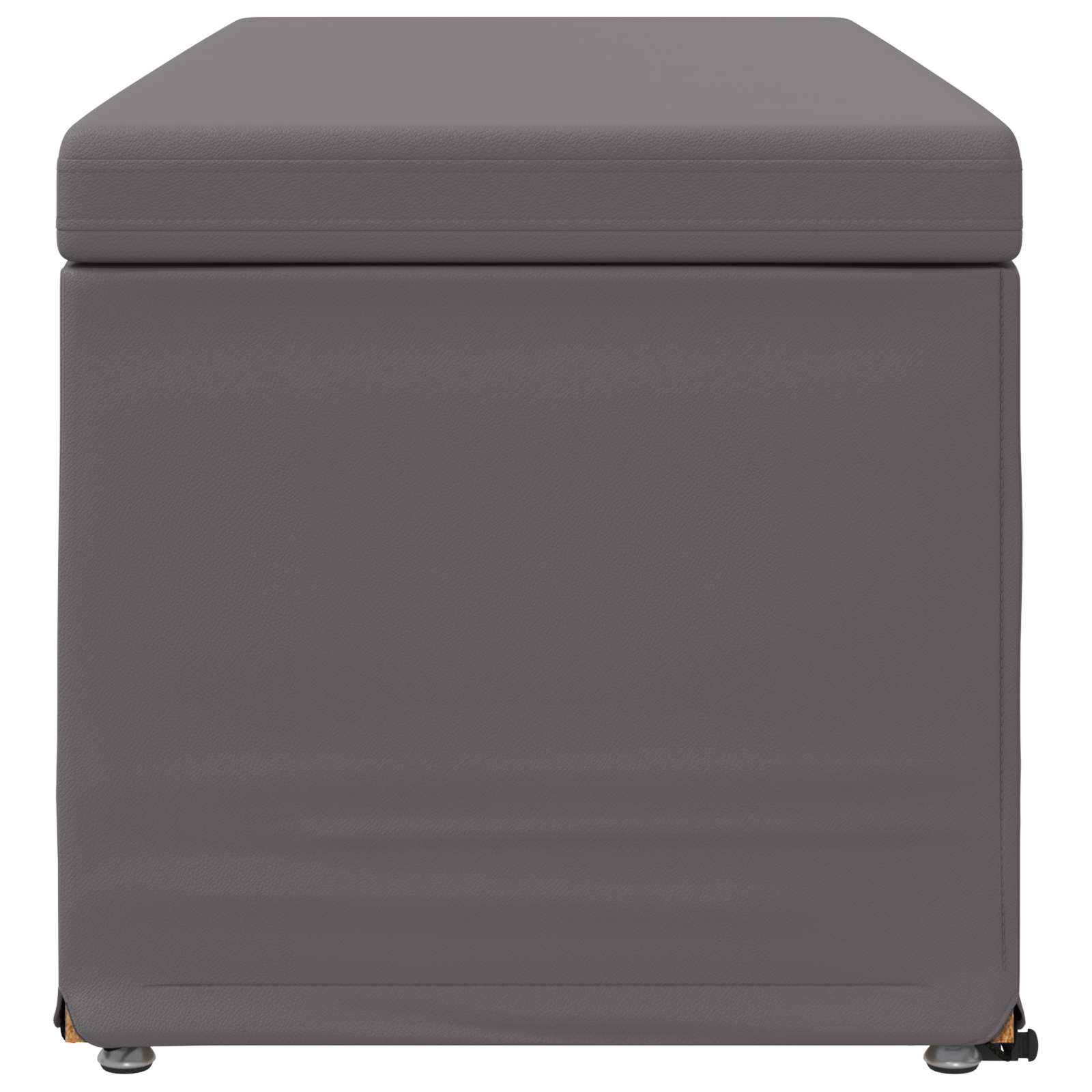 Kruk Grijs 101 x 41 x 40 cm Nepleer en Gefabriceerd Hout