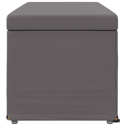 Kruk Grijs 101 x 41 x 40 cm Nepleer en Gefabriceerd Hout