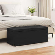 Kruk 101x41x40 cm zwart nepleer gefabriceerd hout