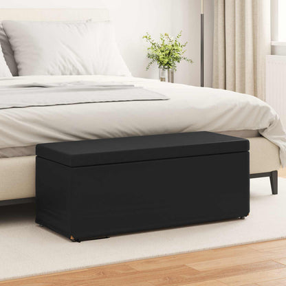 Kruk Zwart 101 x 41 x 40 cm Nepleer en Gefabriceerd Hout