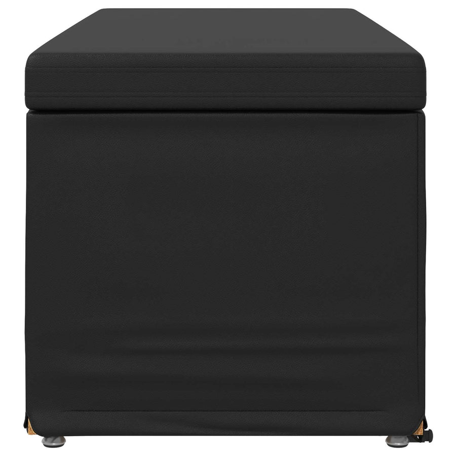 Kruk Zwart 101 x 41 x 40 cm Nepleer en Gefabriceerd Hout