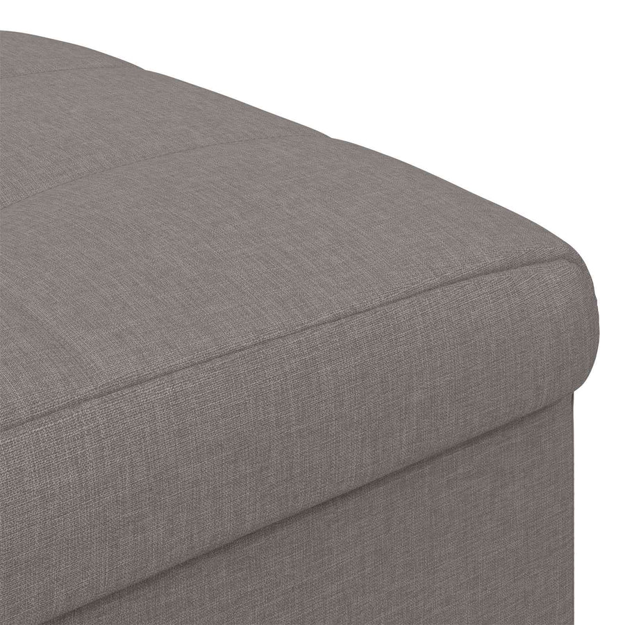 Opslagottoman met kussen Taupe 40 x 40 x 45 cm Stof