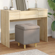Opbergottoman taupe 40x40x45 cm stof