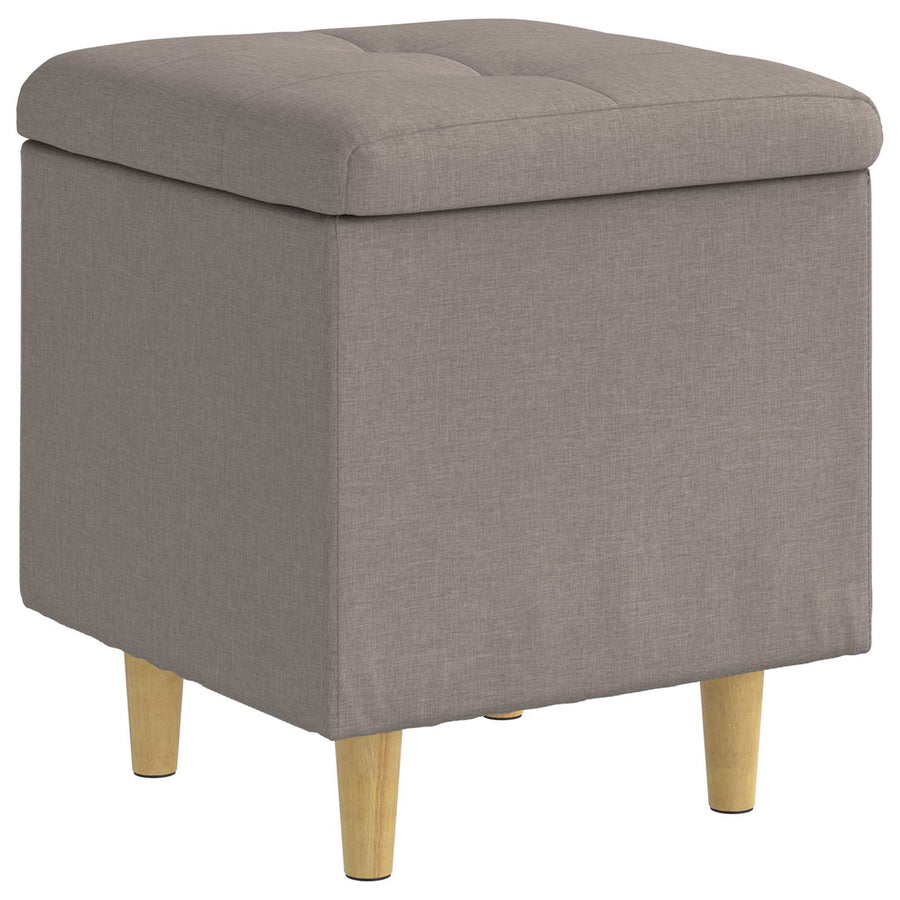 Opslagottoman met kussen Taupe 40 x 40 x 45 cm Stof