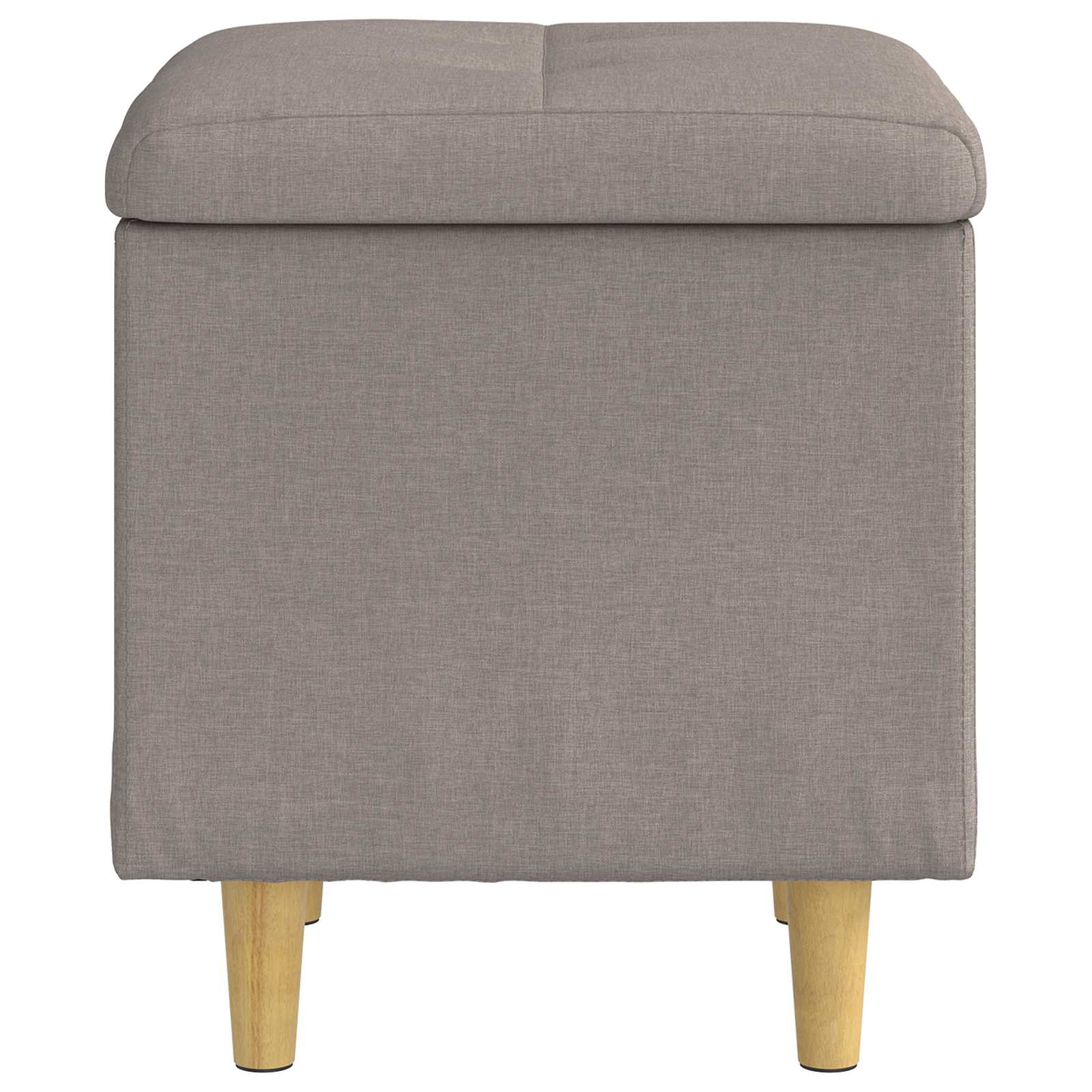 Opslagottoman met kussen Taupe 40 x 40 x 45 cm Stof