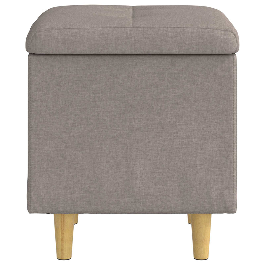 Opslagottoman met kussen Taupe 40 x 40 x 45 cm Stof