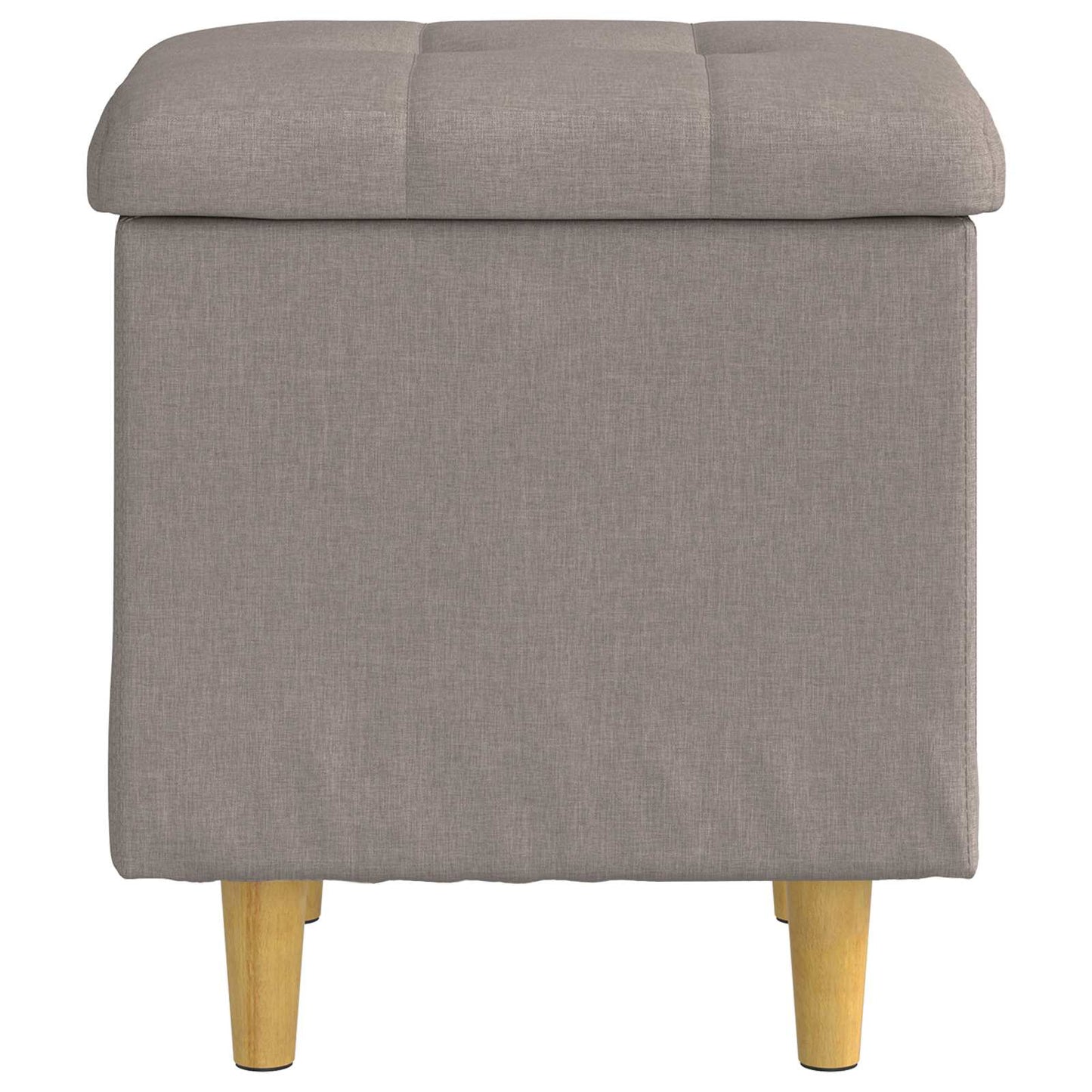 Opslagottoman met kussen Taupe 40 x 40 x 45 cm Stof