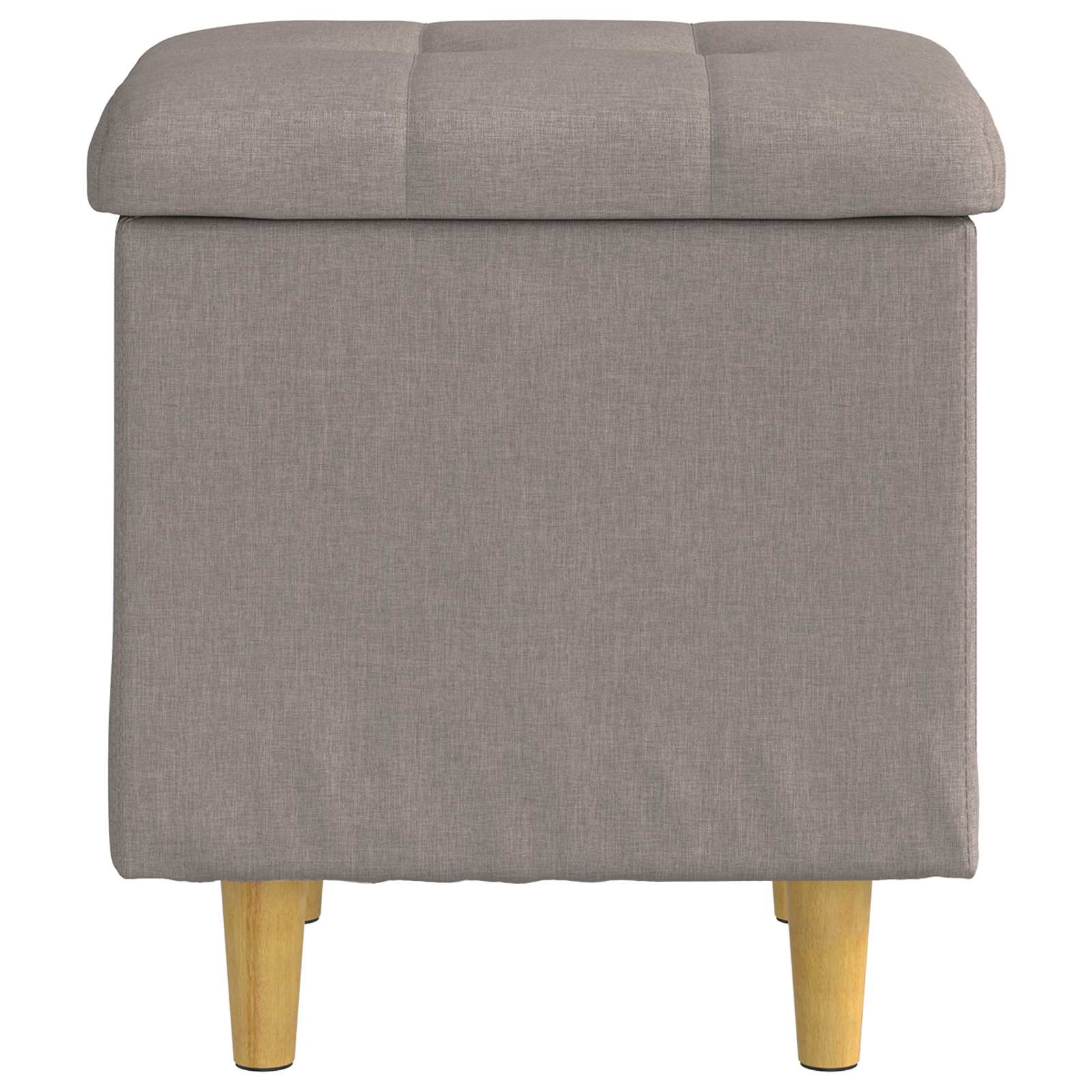 Opslagottoman met kussen Taupe 40 x 40 x 45 cm Stof