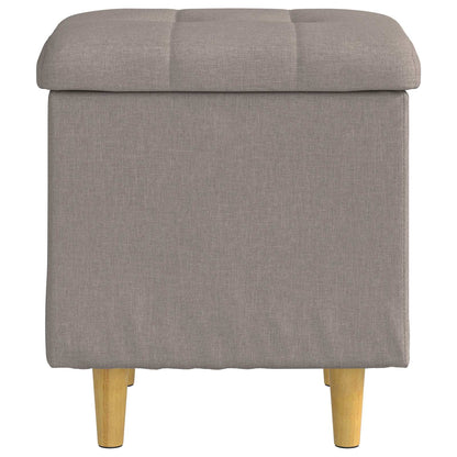 Opslagottoman met kussen Taupe 40 x 40 x 45 cm Stof