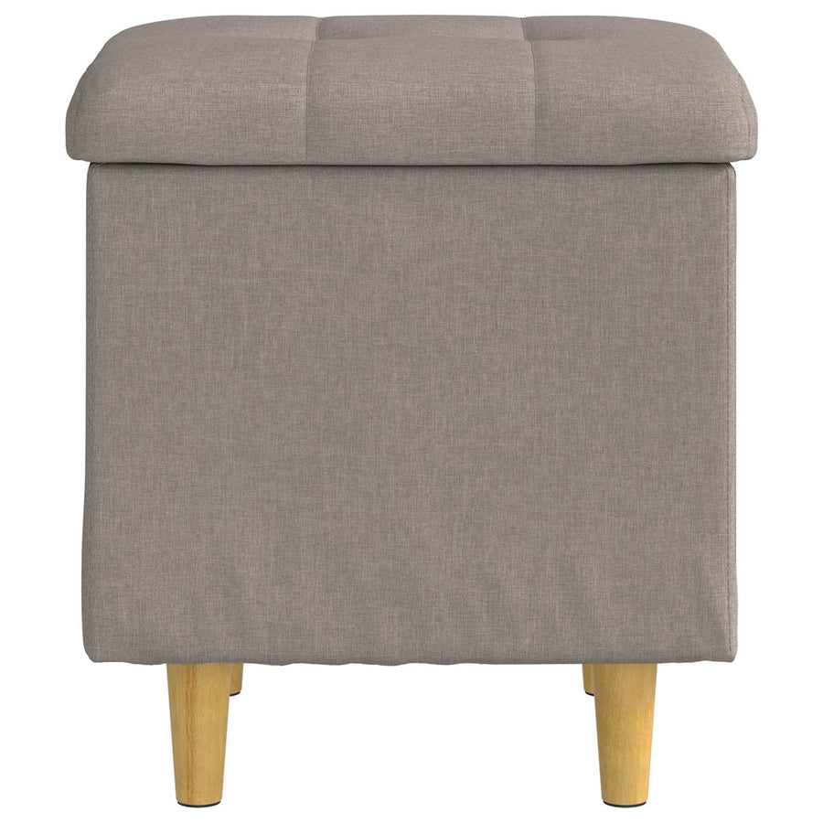 Opslagottoman met kussen Taupe 40 x 40 x 45 cm Stof