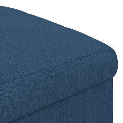 Opslagottoman met kussen Blauw 40 x 40 x 45 cm Stof