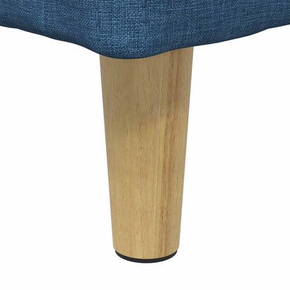 Opslagottoman met kussen Blauw 40 x 40 x 45 cm Stof